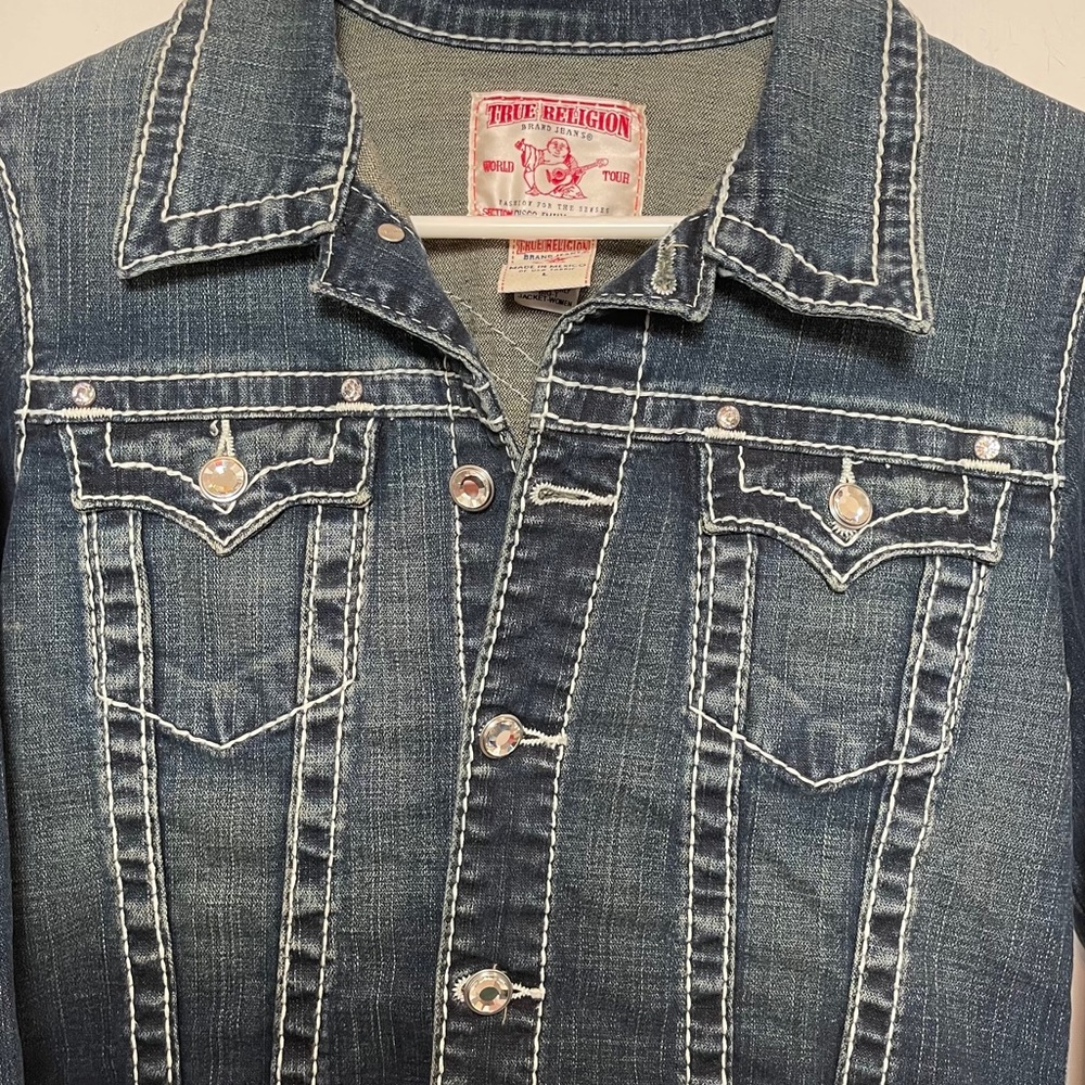 True Religion Disco Emily Jean Jacket SZ L - Picture 3 of 5